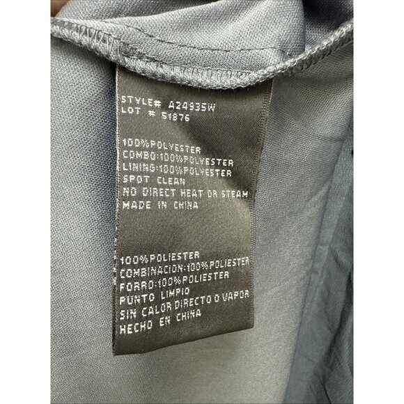 BETSY & ADAM Size 16W Gray Embellished Off The Shoulder Maxi Gown Cocktail Dress - Picture 9 of 9